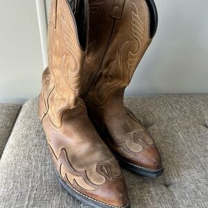 Brown Leather Cowboy Boots